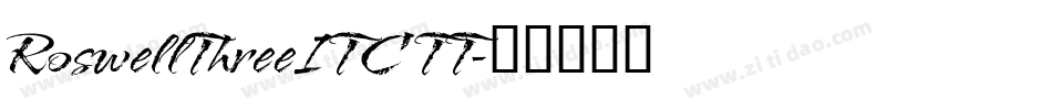 RoswellThreeITC TT字体转换